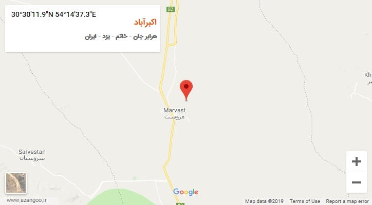 روستای اکبرآباد بر روی نقشه