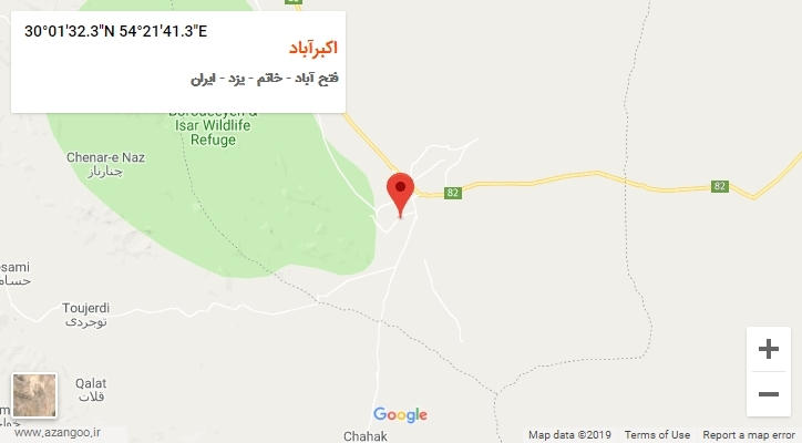 روستای اکبرآباد بر روی نقشه