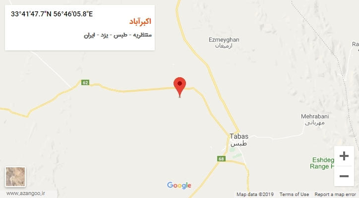 روستای اکبرآباد بر روی نقشه