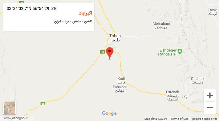 روستای اکبرآباد بر روی نقشه