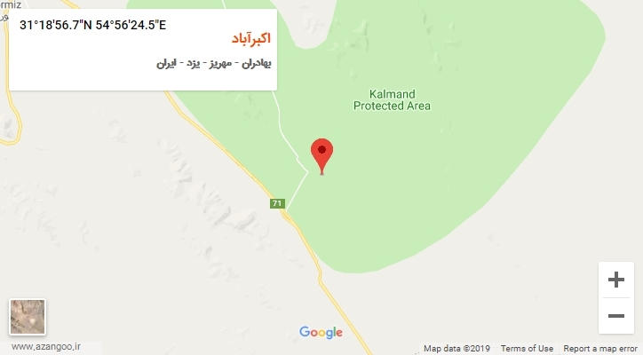 روستای اکبرآباد بر روی نقشه