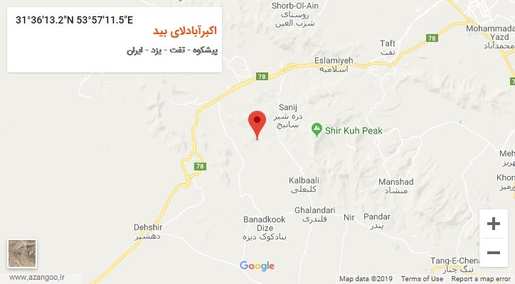 روستای اکبرآبادلای بید بر روی نقشه