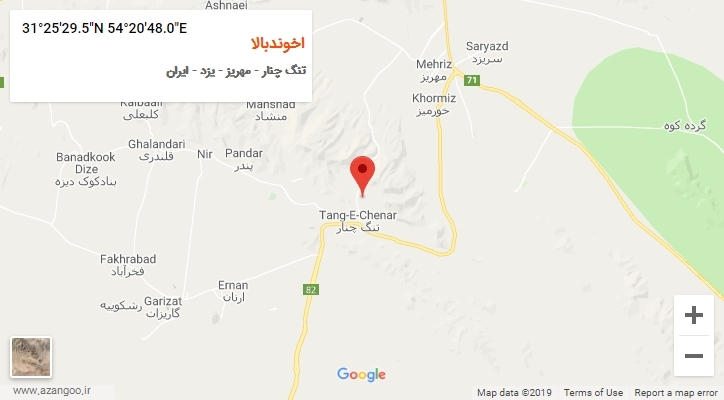 روستای اخوندبالا بر روی نقشه