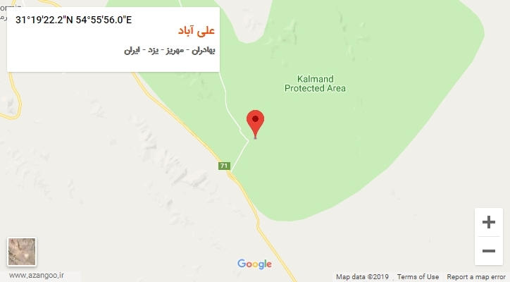 روستای علی آباد بر روی نقشه