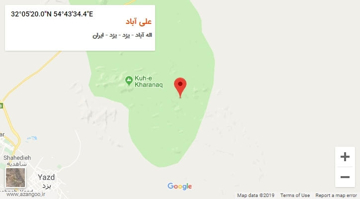 روستای علی آباد بر روی نقشه