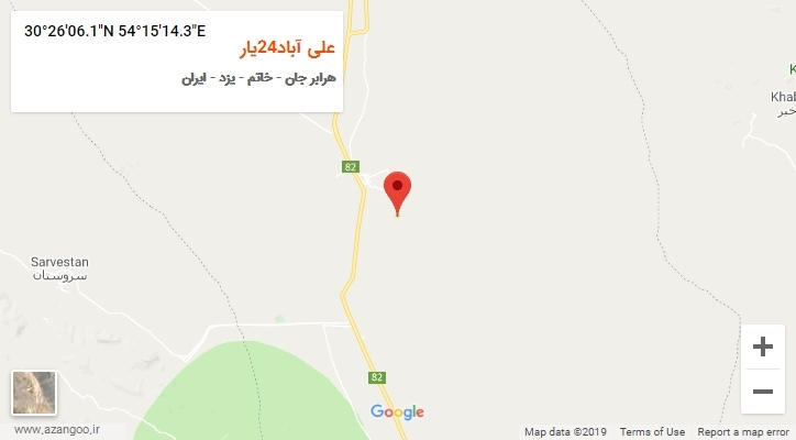 روستای علی آباد24یار بر روی نقشه