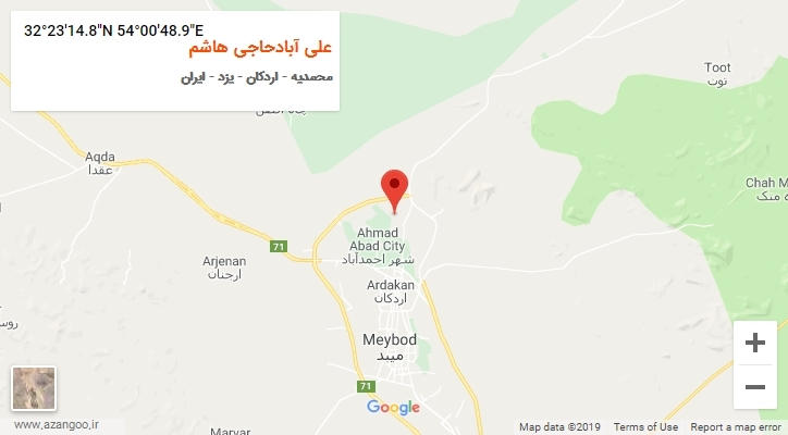 روستای علی آبادحاجی هاشم بر روی نقشه