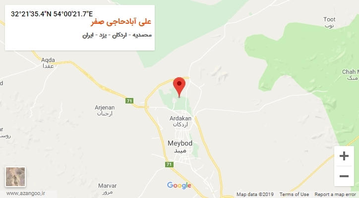 روستای علی آبادحاجی صفر بر روی نقشه