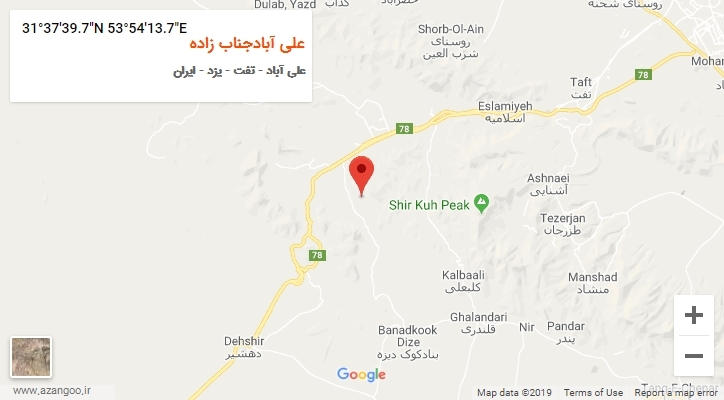 روستای علی آبادجناب زاده بر روی نقشه
