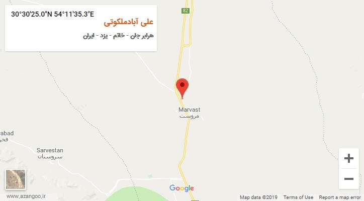 روستای علی آبادملکوتی بر روی نقشه
