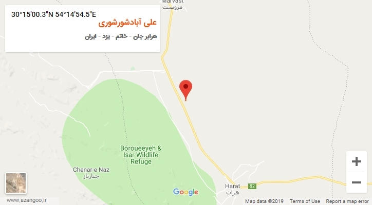 روستای علی آبادشورشوری بر روی نقشه