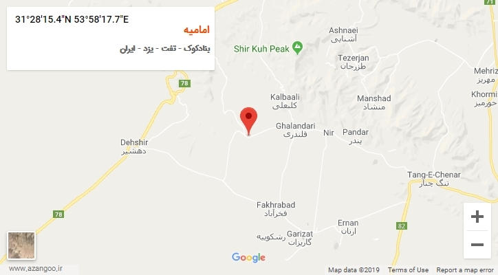روستای امامیه بر روی نقشه