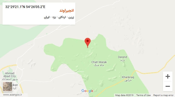 روستای انجیراوند بر روی نقشه