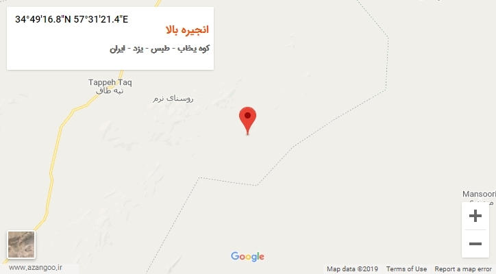 روستای انجیره بالا بر روی نقشه