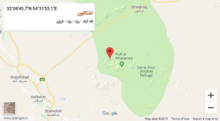 روستای اشکالون بر روی نقشه