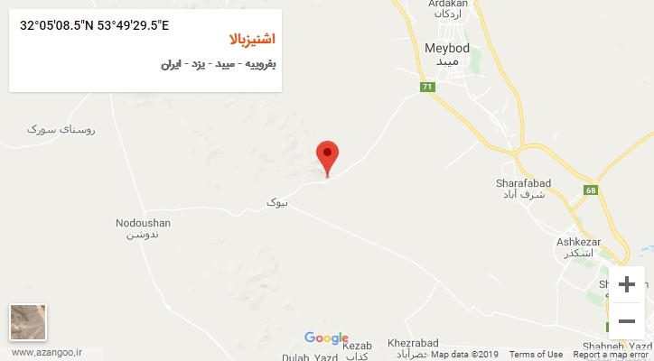 روستای اشنیزبالا بر روی نقشه