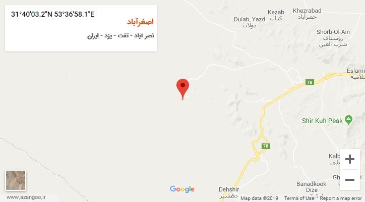 روستای اصغرآباد بر روی نقشه