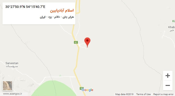 روستای اسلام آبادپایین بر روی نقشه