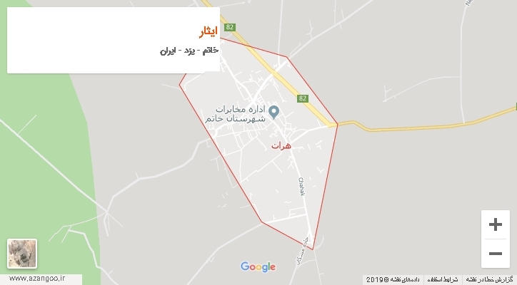 دهستان ایثار بر روی نقشه