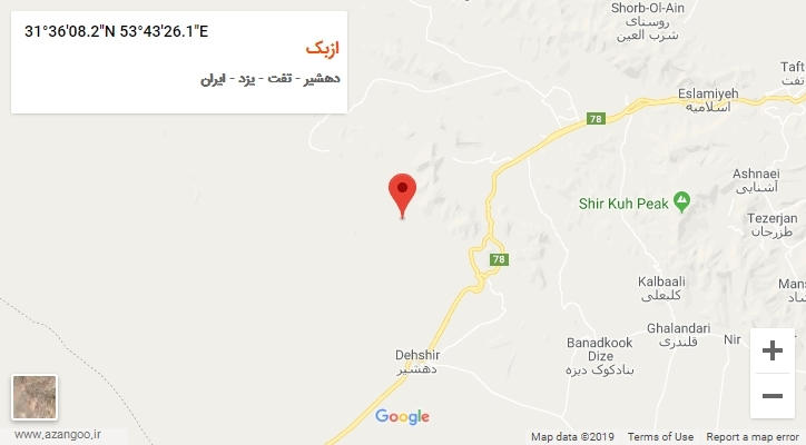 روستای ازبک بر روی نقشه
