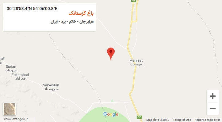 روستای باغ گزستانک بر روی نقشه