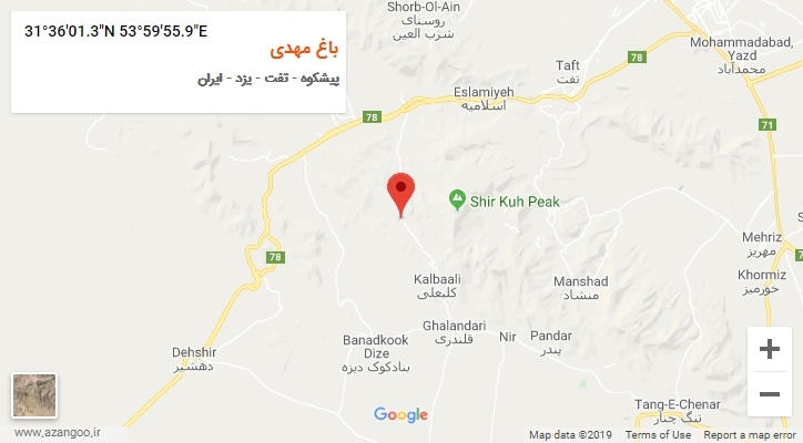 روستای باغ مهدی بر روی نقشه