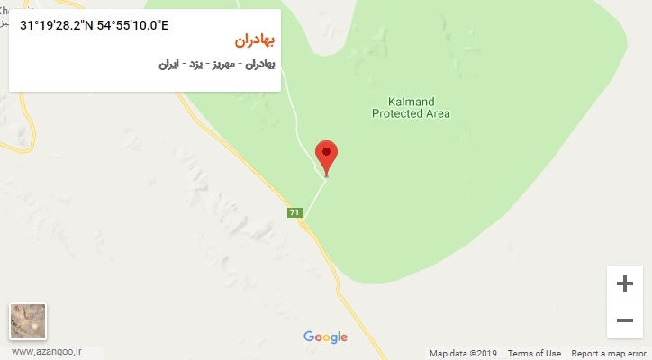 روستای بهادران بر روی نقشه