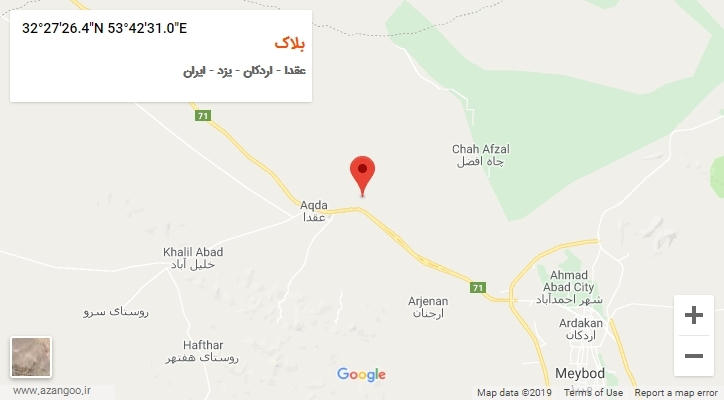روستای بلاک بر روی نقشه