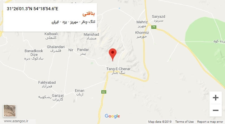 روستای بنافتی بر روی نقشه
