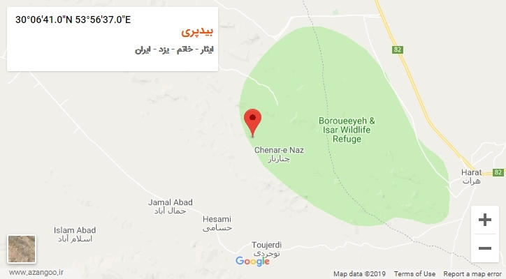 روستای بیدپری بر روی نقشه