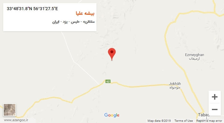 روستای بیشه علیا بر روی نقشه
