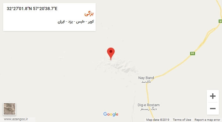 روستای بزگی بر روی نقشه