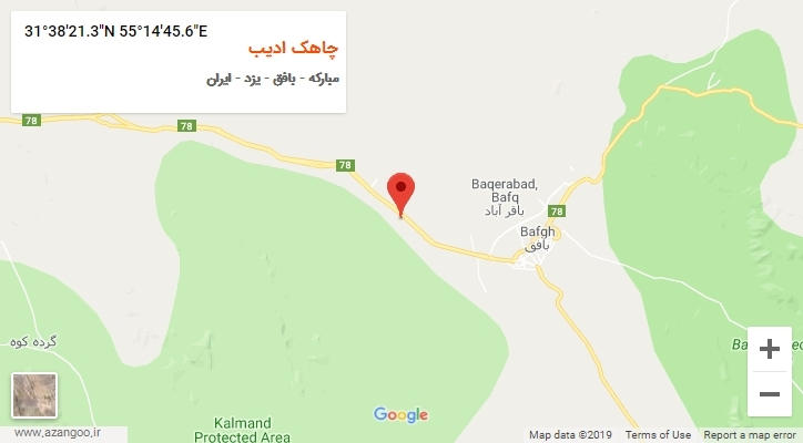 روستای چاهک ادیب بر روی نقشه