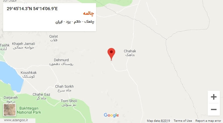 روستای چالمه بر روی نقشه