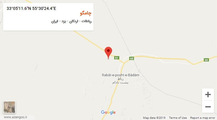 روستای چامگو بر روی نقشه