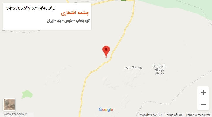 روستای چشمه افتخاری بر روی نقشه