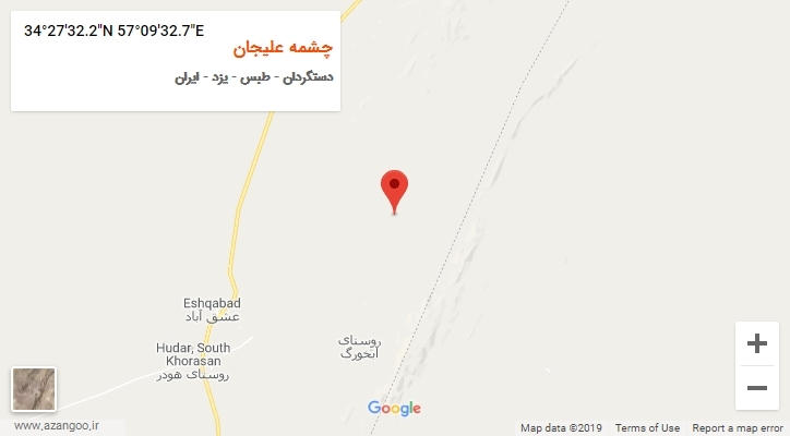روستای چشمه علیجان بر روی نقشه