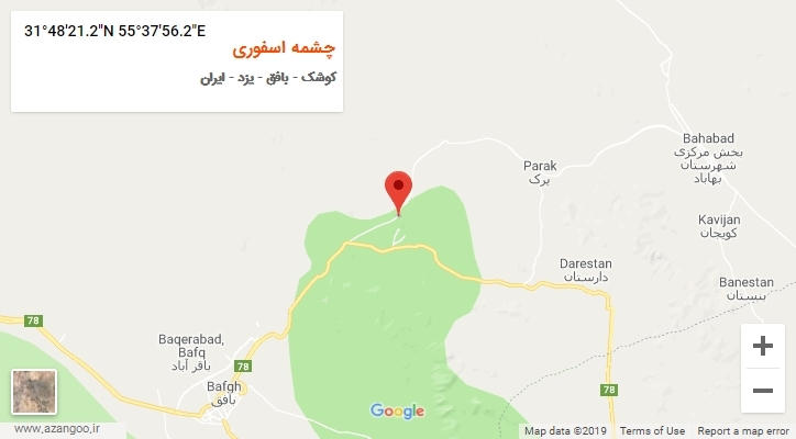 روستای چشمه اسفوری بر روی نقشه