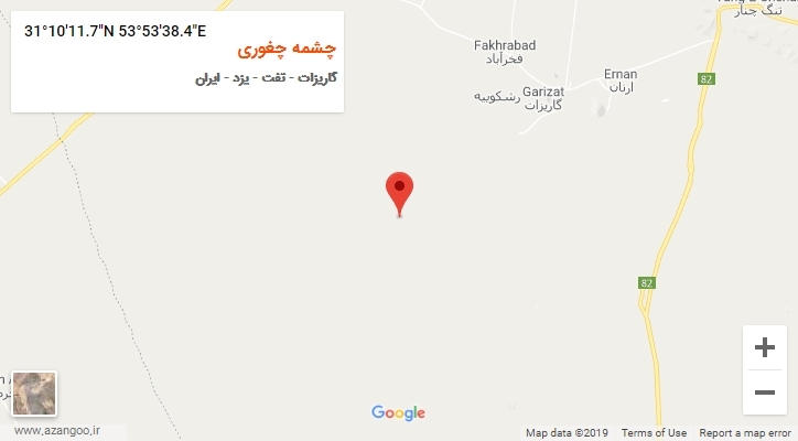 روستای چشمه چغوری بر روی نقشه