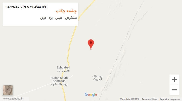 روستای چشمه چکاب بر روی نقشه