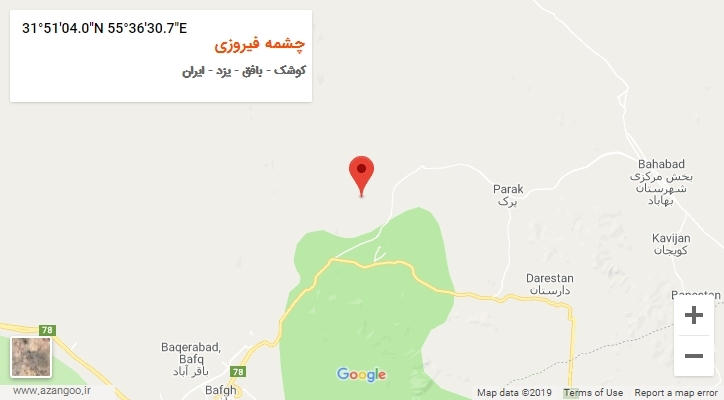 روستای چشمه فیروزی بر روی نقشه
