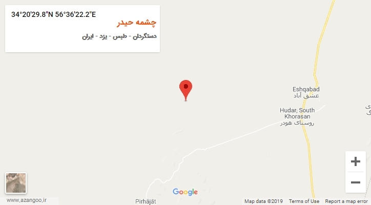 روستای چشمه حیدر بر روی نقشه