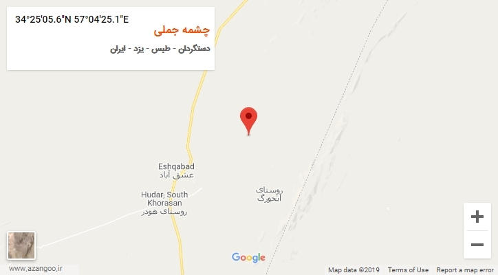 روستای چشمه جملی بر روی نقشه