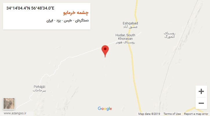 روستای چشمه خرمایو بر روی نقشه