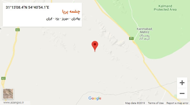 روستای چشمه پرپا بر روی نقشه