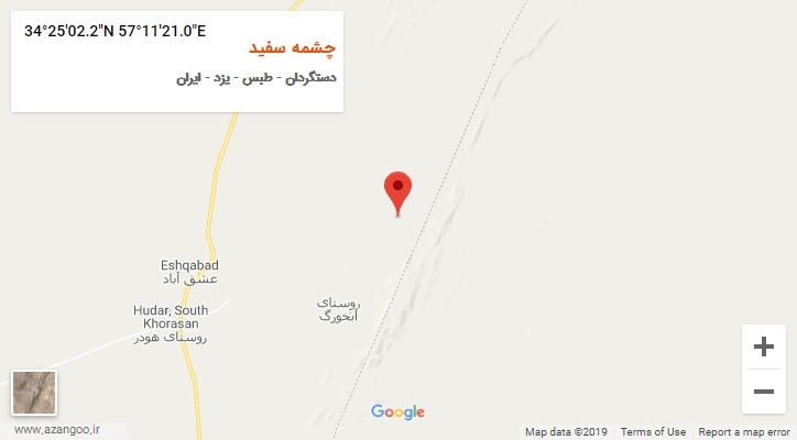 روستای چشمه سفید بر روی نقشه