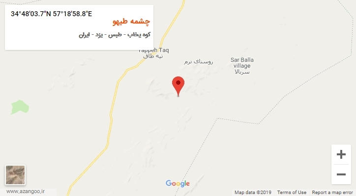 روستای چشمه طیهو بر روی نقشه