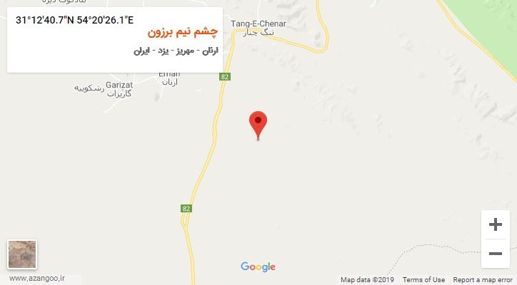 روستای چشم نیم برزون بر روی نقشه