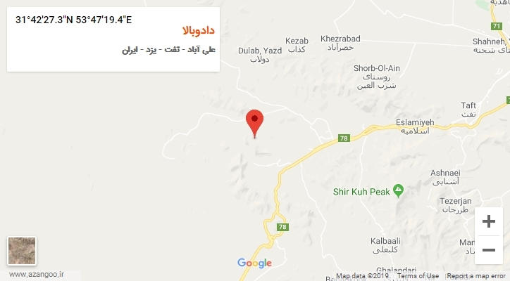 روستای دادوبالا بر روی نقشه