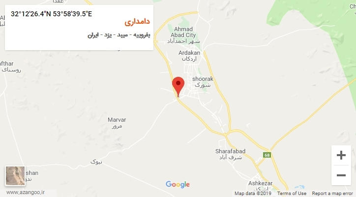 روستای دامداری بر روی نقشه